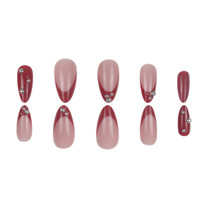 Decorative Stiletto Press-On Nails with Gem Accents Bowlift
