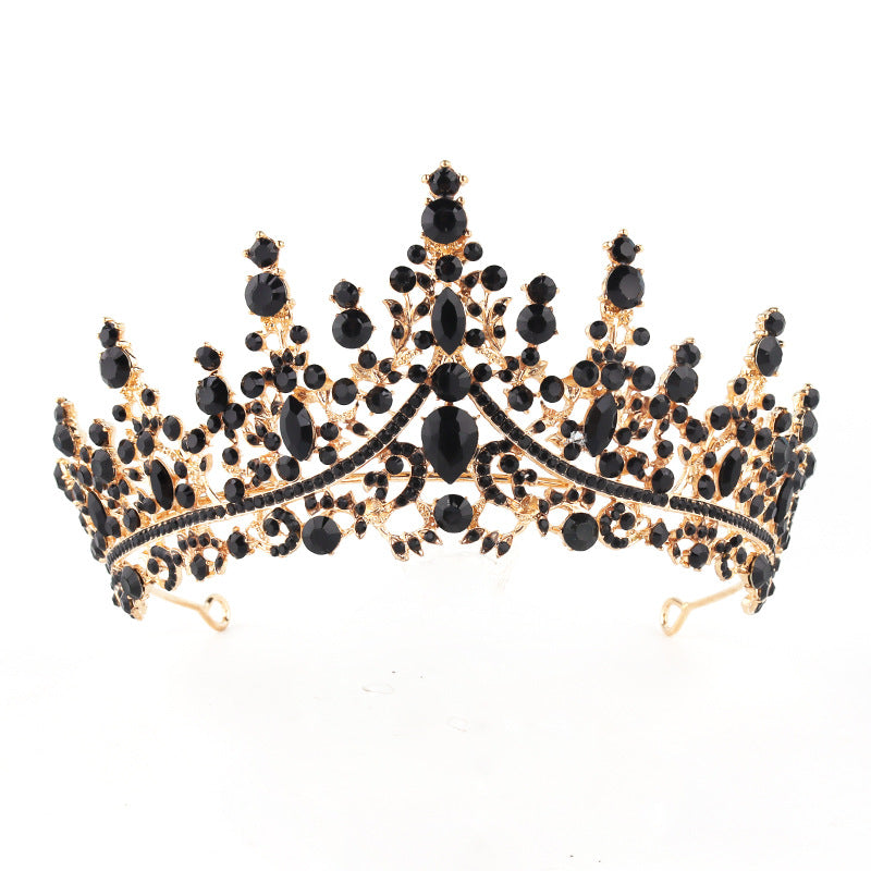 Ladies Rhinestone Tiara with Sparkling Gemstones Bowlift