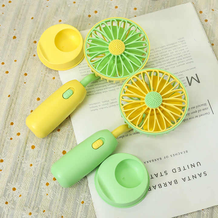 Women's portable table fan in playful flower design Bowlift