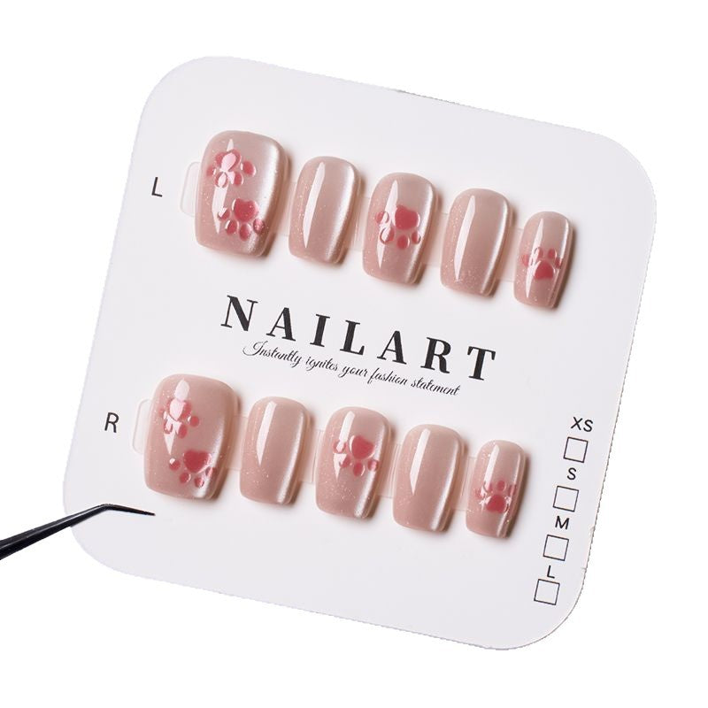 Floral Patterned Press-On Nail Set Bowlift