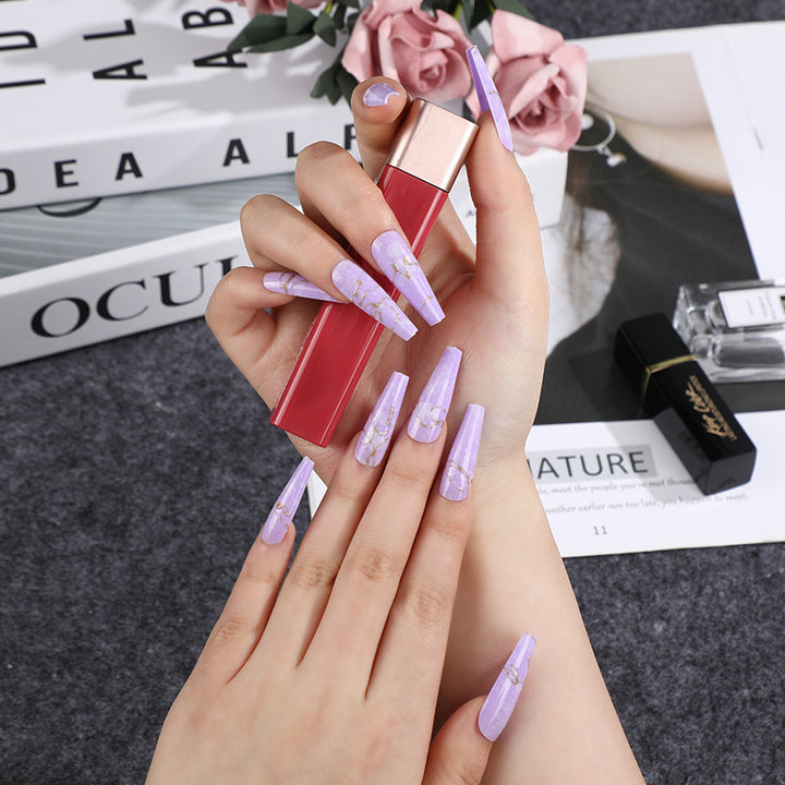 Artificial nails in elegant geometric design Bowlift