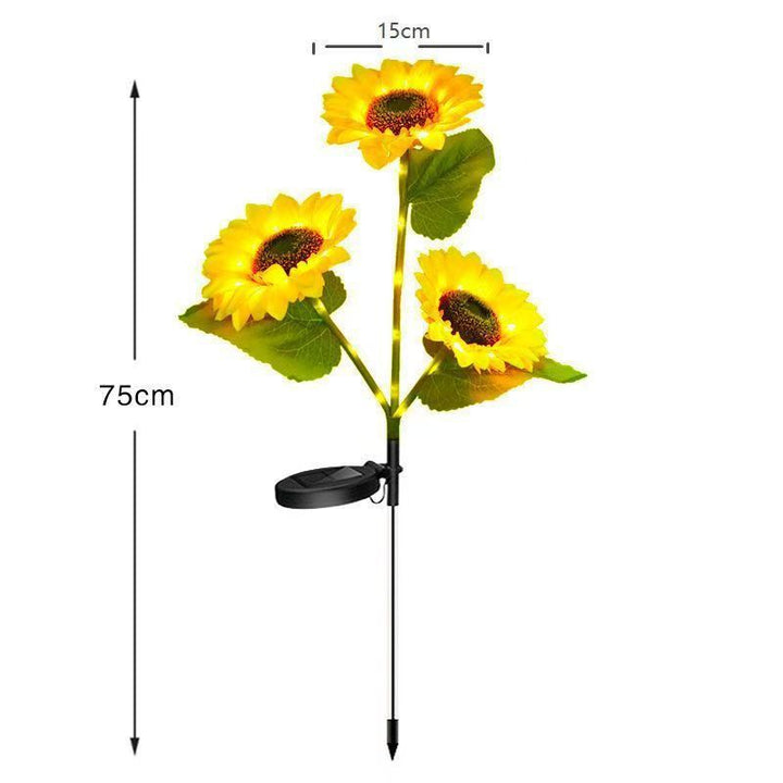 Solar-Powered Outdoor Garden Stake Lights With Realistic Sunflower Blooms And Waterproof Solar Controller Bowlift
