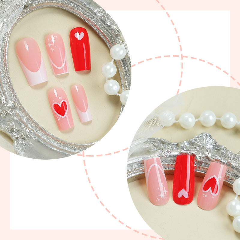 Creative nail art set with heart and modern accents Bowlift
