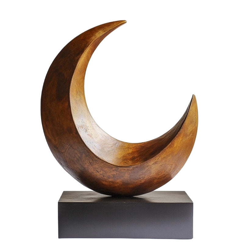 Artistic Moon-Shaped Sculpture