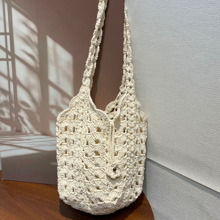 Hand-knotted Macrame Tote Bowlift