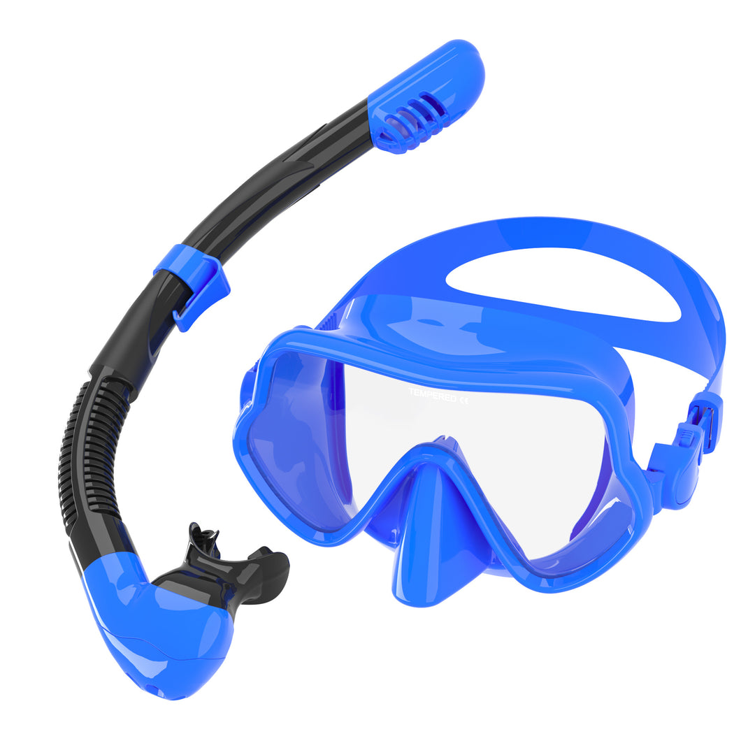 Ergonomic diving mask with flexible breathing tube Bowlift