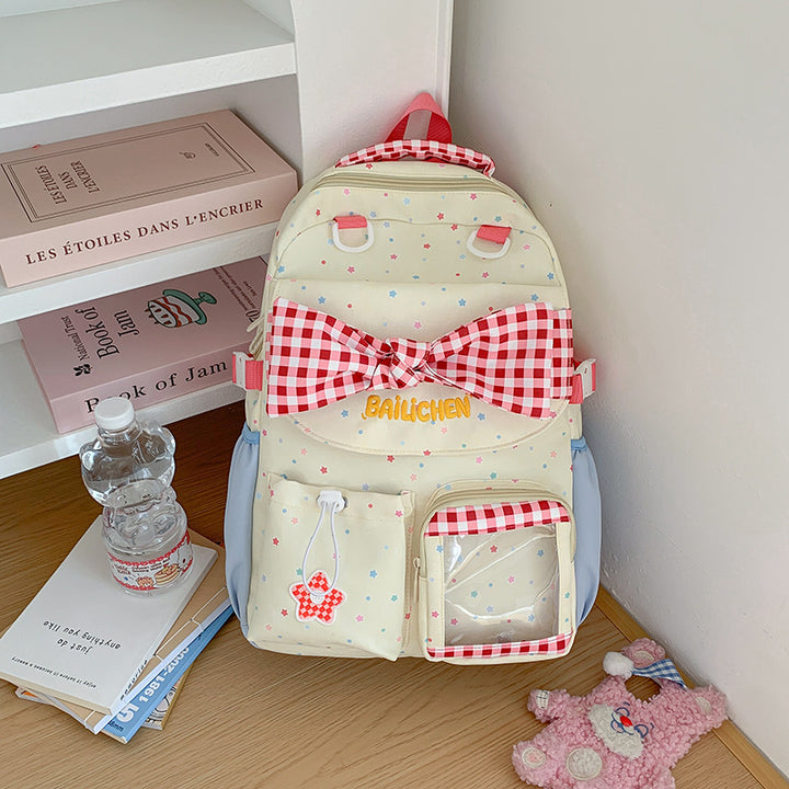 Cute Bow-Embellished School Backpack Bowlift