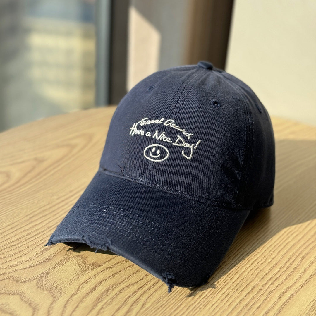 Women's Distressed Cotton Baseball Cap Bowlift 1784270914