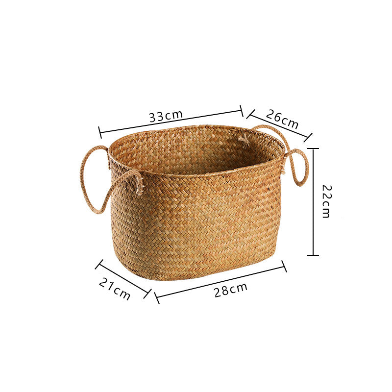 Large Handwoven Storage Basket Bowlift