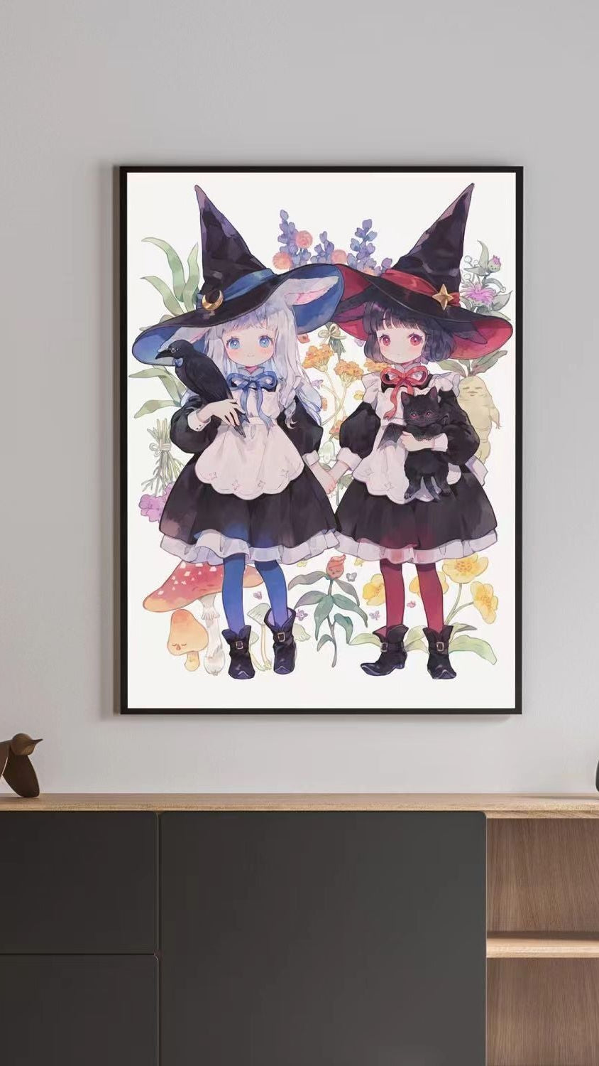 Illustrated Fantasy Character Canvas Art Print Bowlift