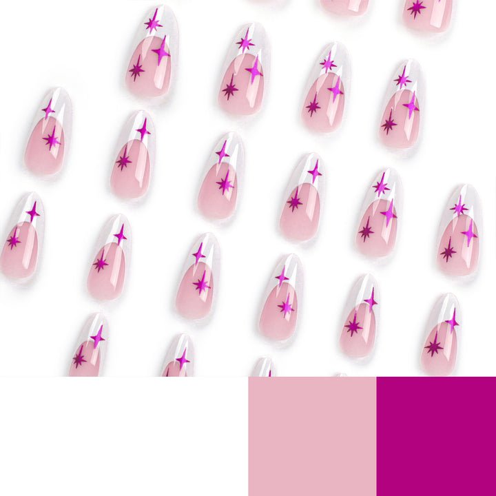 Artful stiletto nails with modern design and glitter details Bowlift