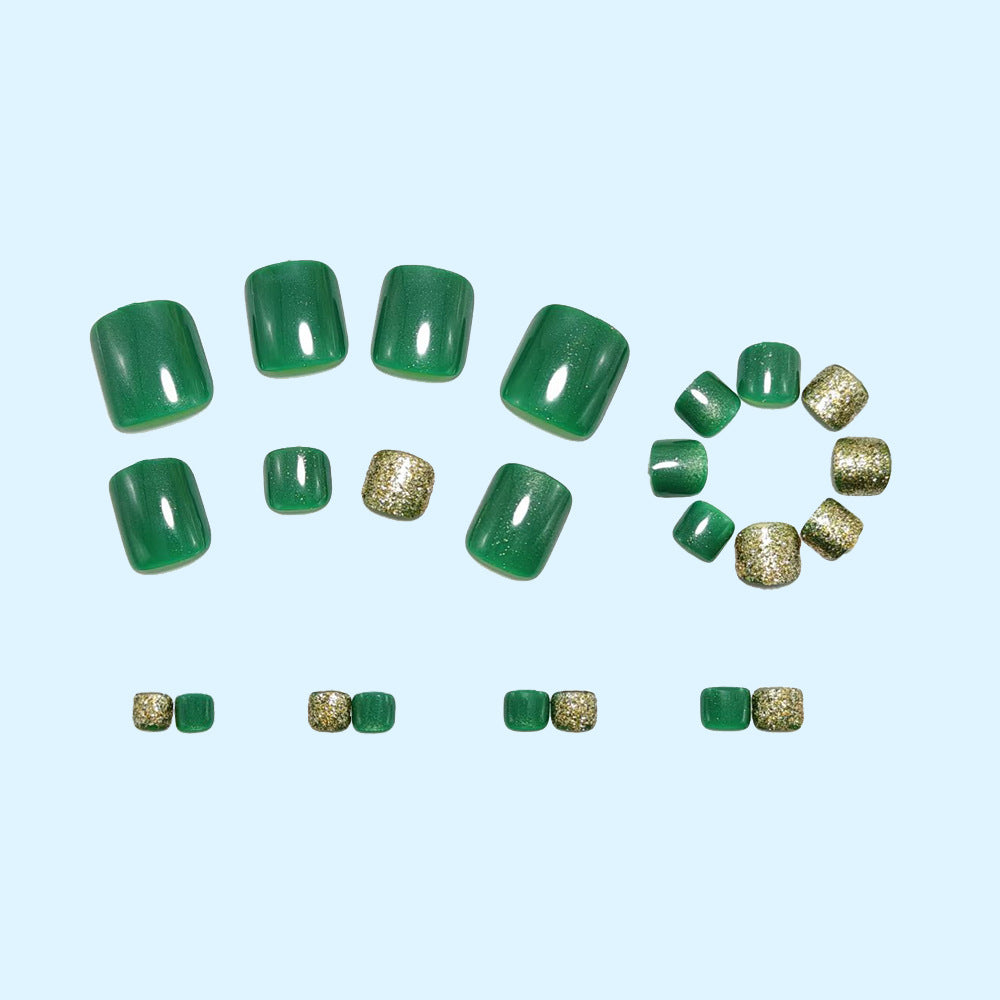 Fake nail set with sparkling glitter accents Bowlift
