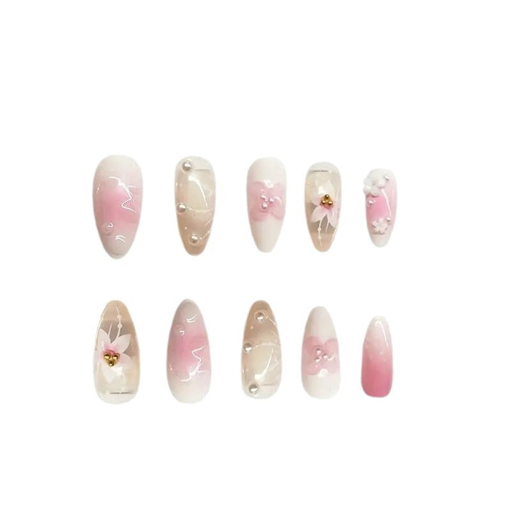 Elegant Floral Nail Enhancements Bowlift