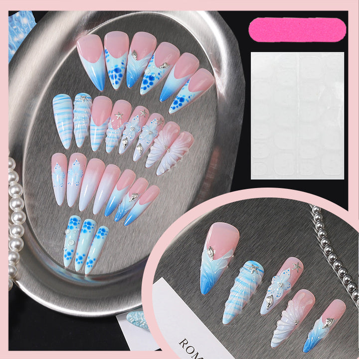 Sea-Inspired Press-On Nail Set Bowlift