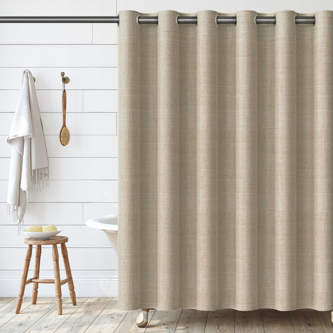 Textured Fabric Shower Curtain Bowlift 1784802088
