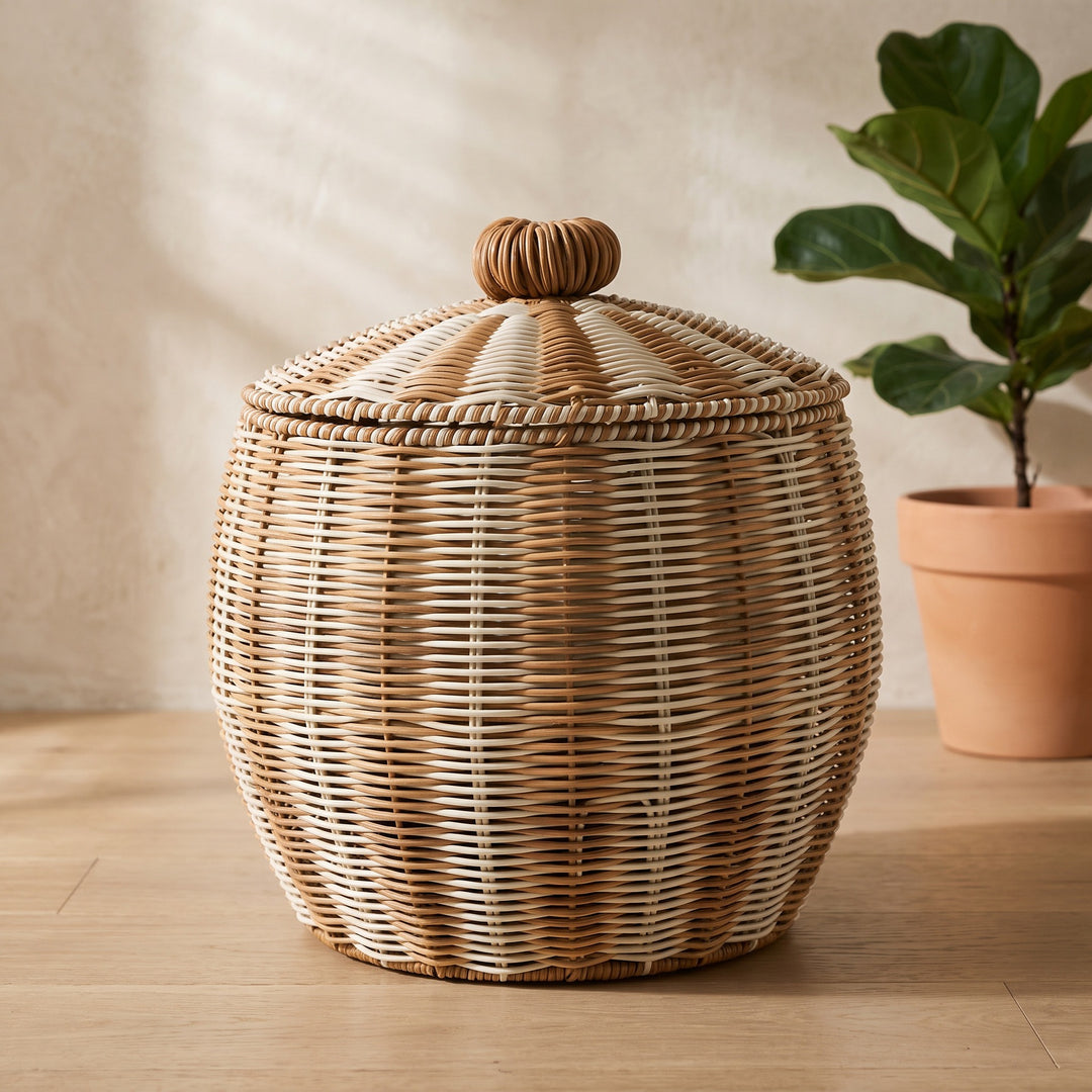 Stylish basket with lid Bowlift