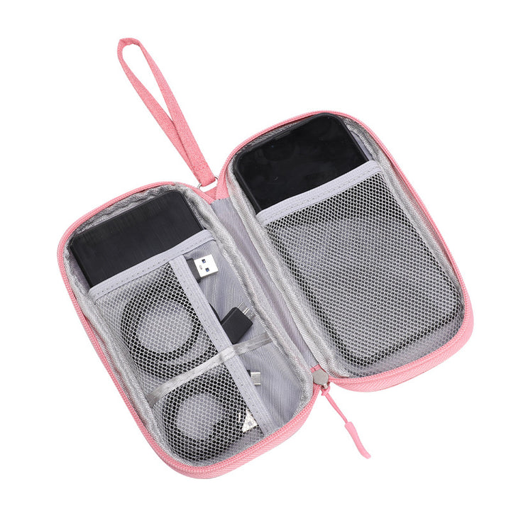 Tech Accessory Organizer Pouch with Mesh Compartments and Elastic Cable Loops Bowlift