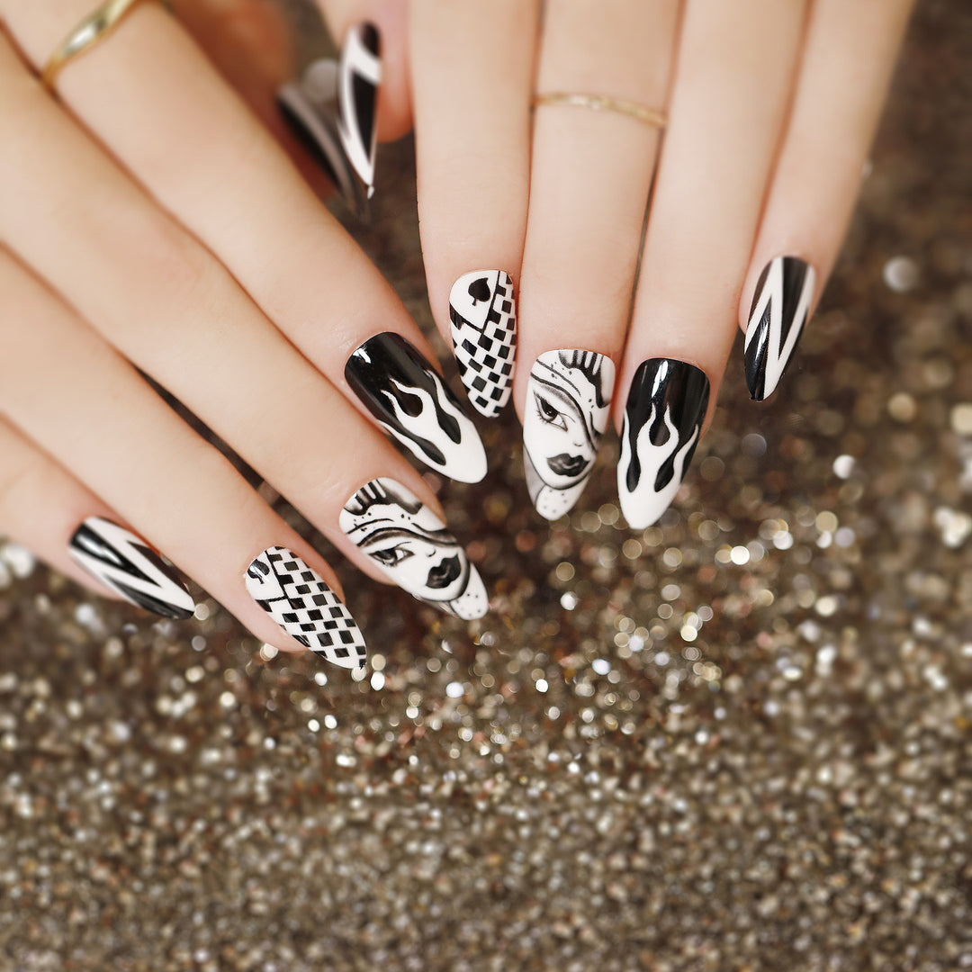 Artful Nail Art in Halloween Design Bowlift