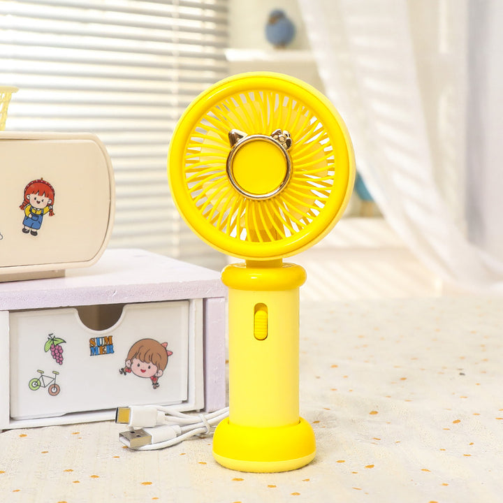 Women's Portable Hand Fan with Cute Animal Design Bowlift