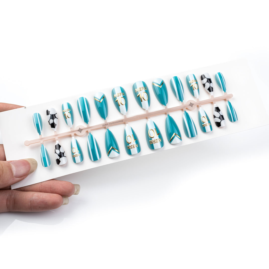 Glamorous Sporty Artificial Nail Set Bowlift