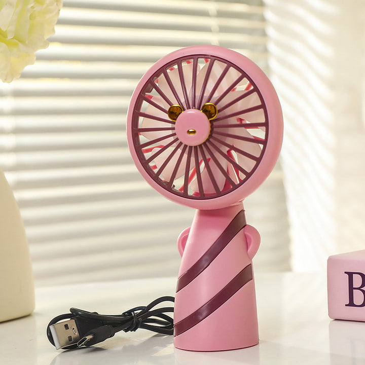 Women's Portable Mini Fan with Ergonomic Design and USB Connection Bowlift
