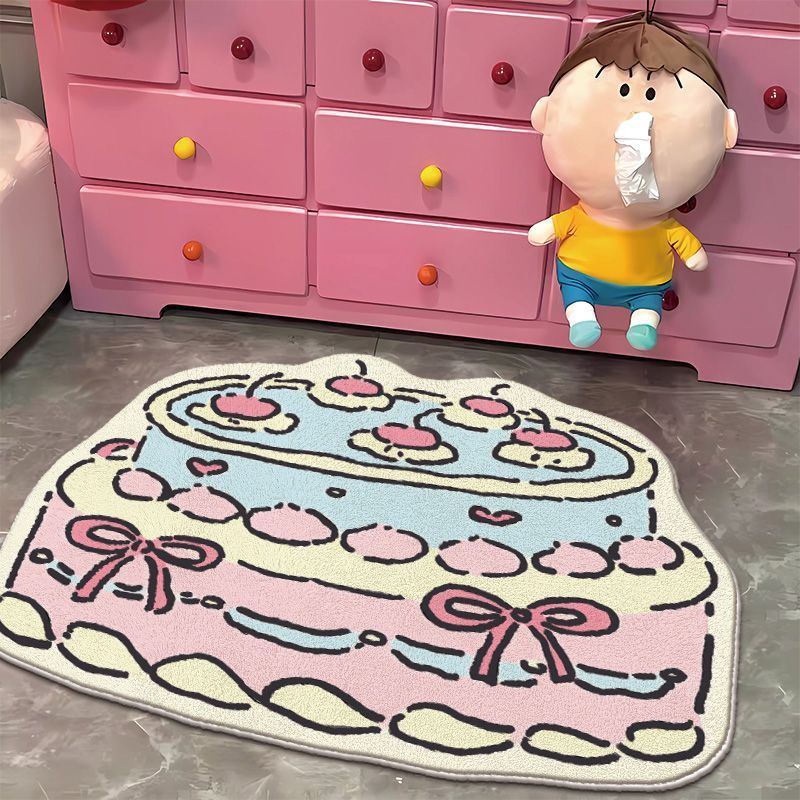 Playful Cake-Shaped Floor Mat