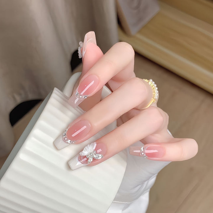 Themed Nail Art Press-On Nails with Cute Character and Bow Designs Bowlift