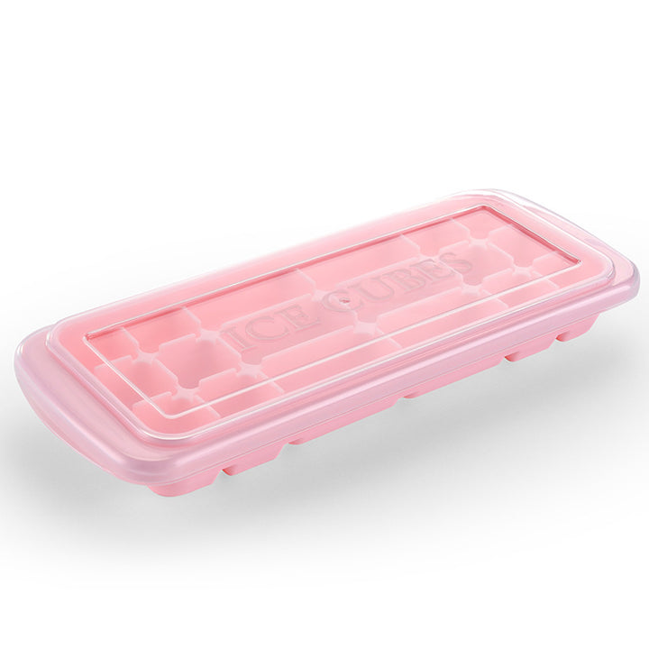 Silicone ice cube tray with precise fitting lid Bowlift