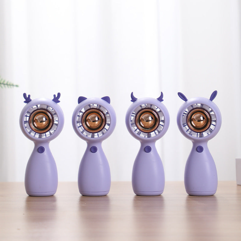 Mini Portable Animal-Themed Handheld Fan Bowlift