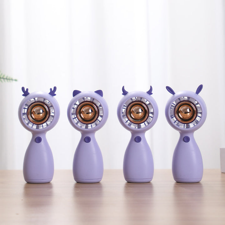 Mini Portable Animal-Themed Handheld Fan Bowlift