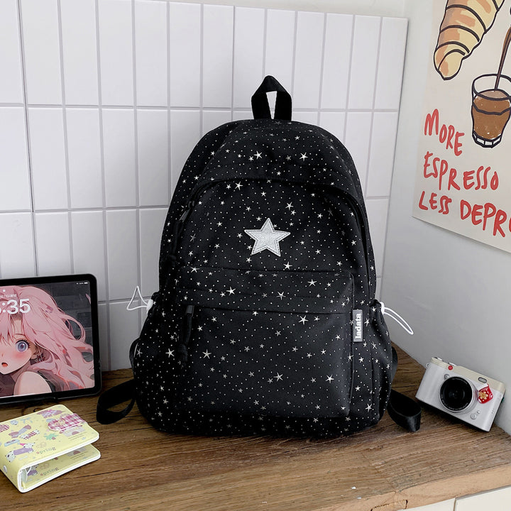 Star-Embellished Casual Backpack