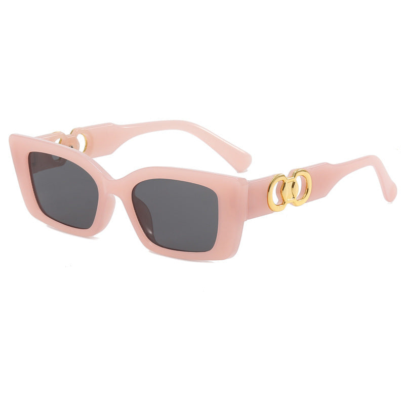 Women's Rectangular Designer Sunglasses with Luxurious Accents Bowlift
