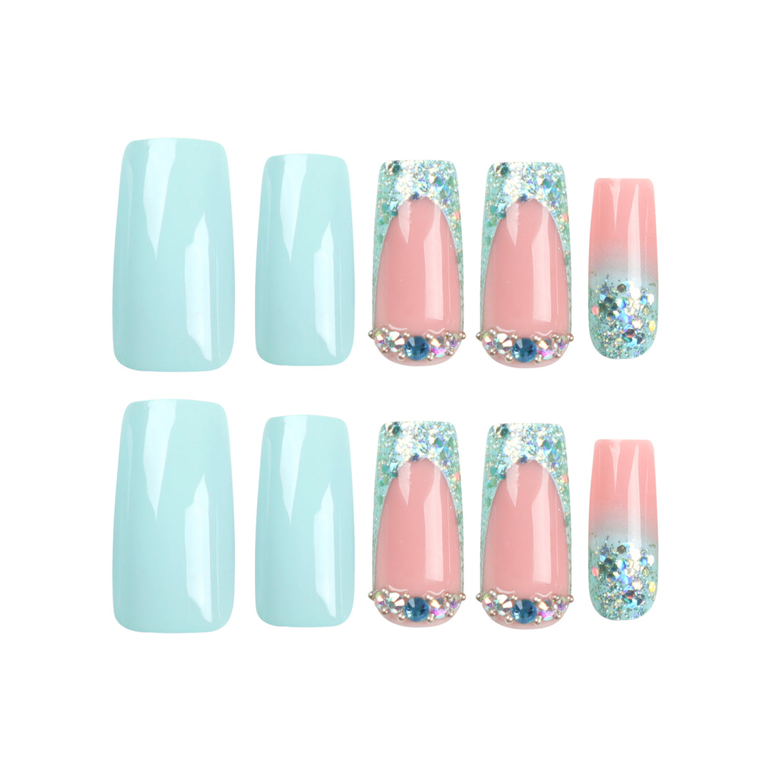 Sparkling nail art with creative rhinestone decorations Bowlift