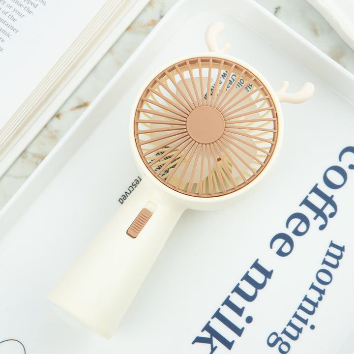 Ladies Portable Hand Fan with Original Antler Design Bowlift