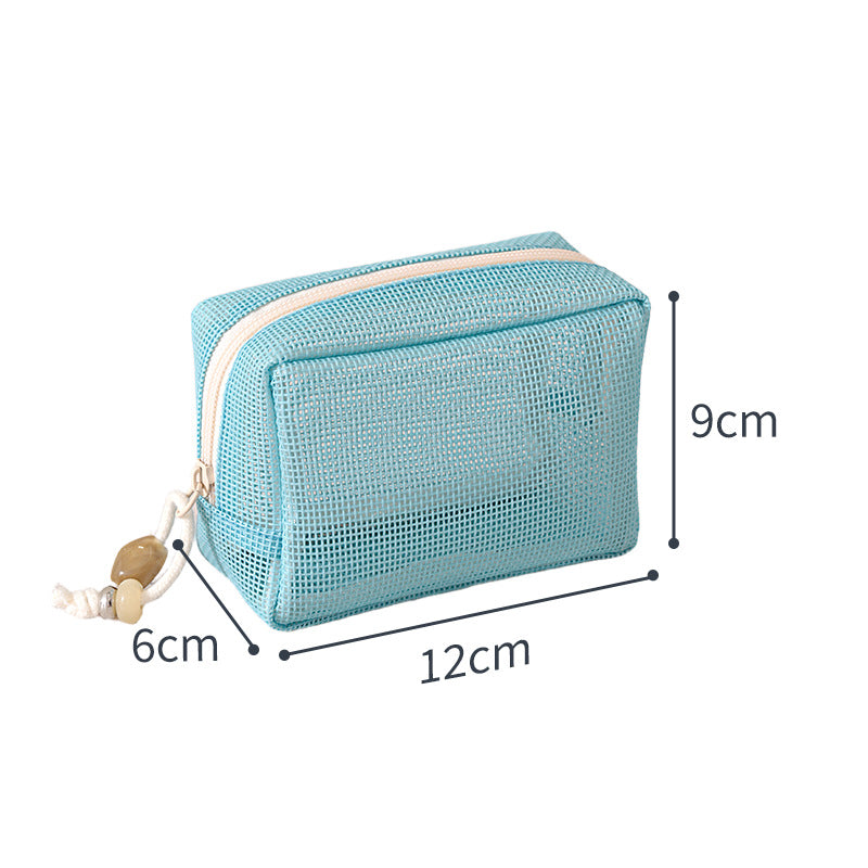 Mesh Zippered Toiletry Pouch Bowlift
