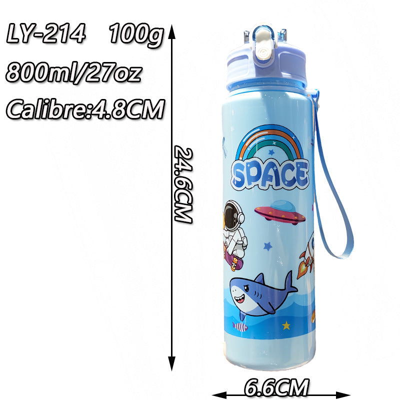 Ladies Fantasy Water Bottle with Practical Carry Strap Bowlift