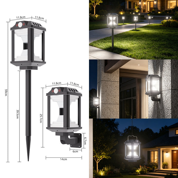 Outdoor Solar LED Lantern Bowlift