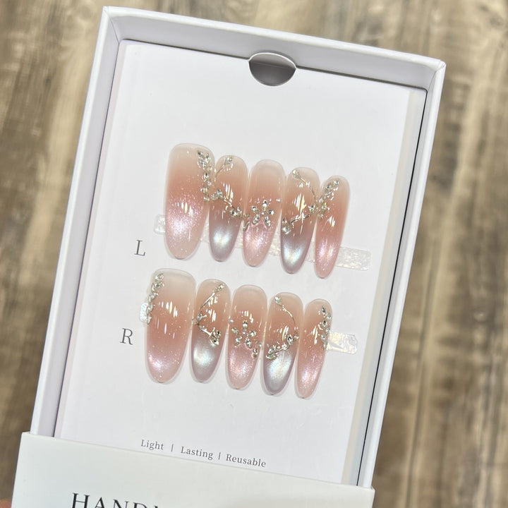 Reusable Elegant Press-On Nail Art Set Bowlift