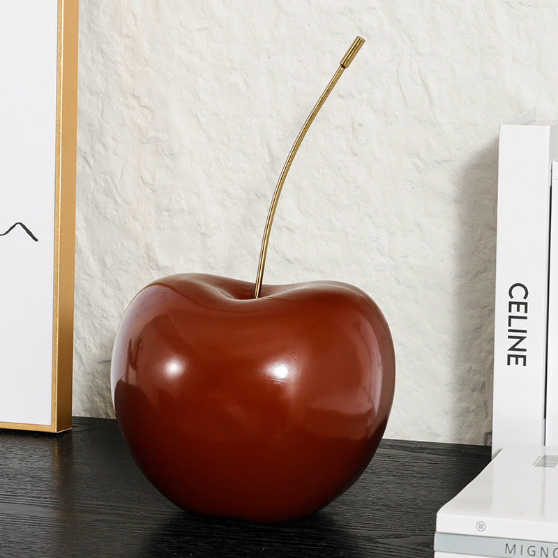 Decorative Golden Apple Sculpture