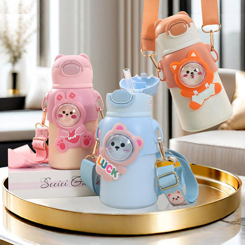 Insulated drinking bottle with cute animal design Bowlift
