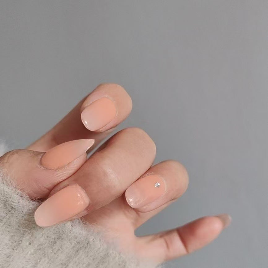 Elegant Almond-Shaped Press-On Nail Extensions Bowlift
