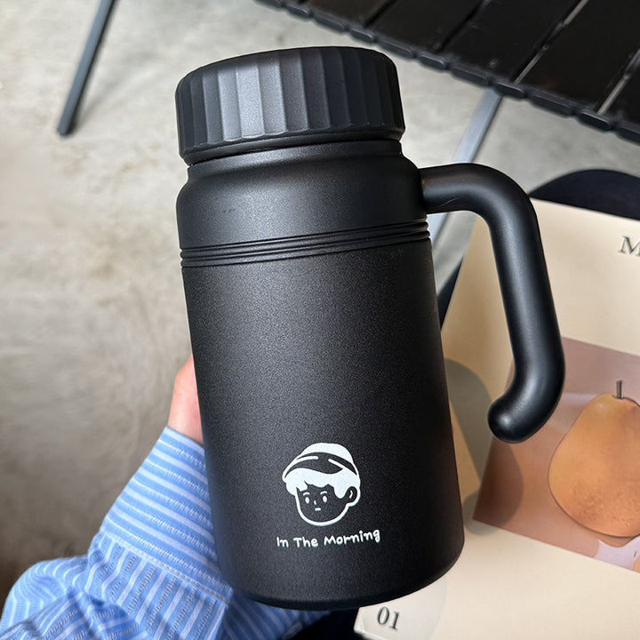 Women's insulated drinking bottle with ergonomic handle and practical leak protection Bowlift
