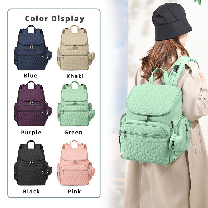 Quilted Multi-Compartment Backpack Bowlift