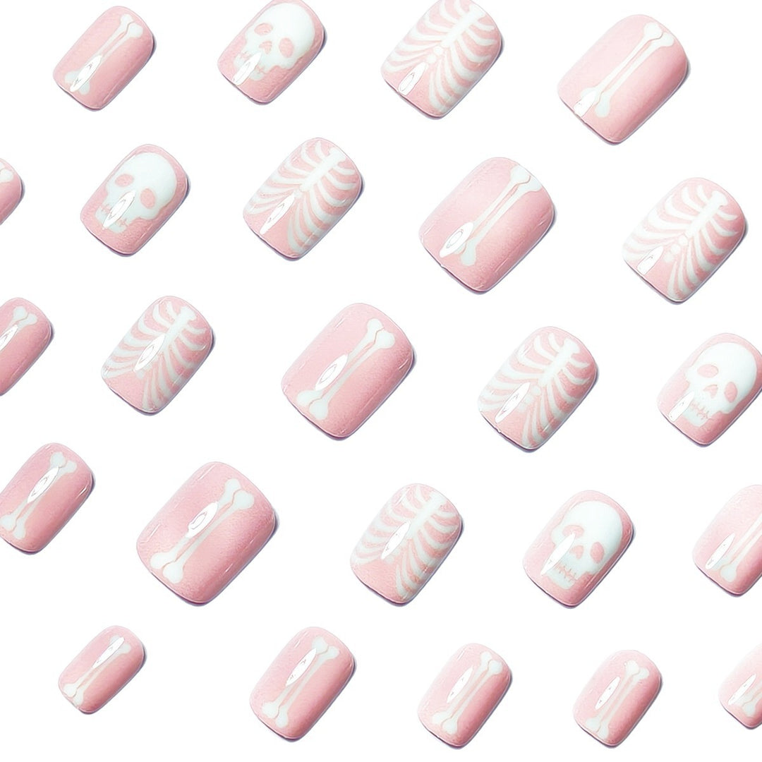 Creative artificial nails with bone motif Bowlift
