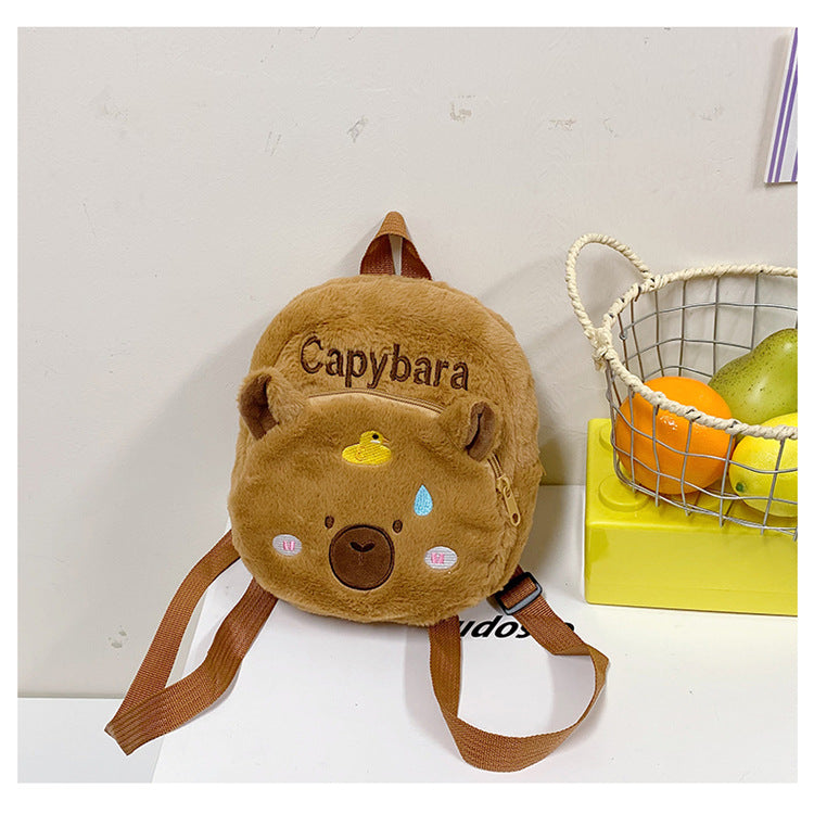 Plush Backpack in Capybara Design Bowlift 1785466535