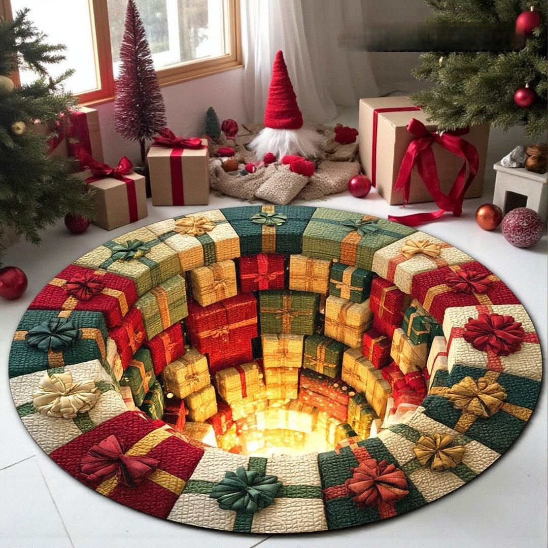 3D Christmas Theme Carpet