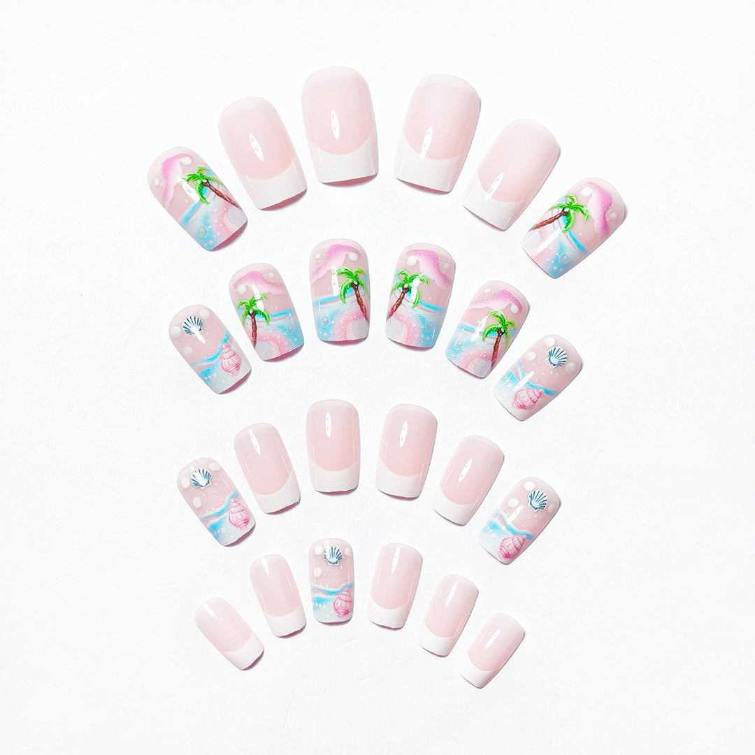 Tropical Ocean-Themed Nail Art Bowlift