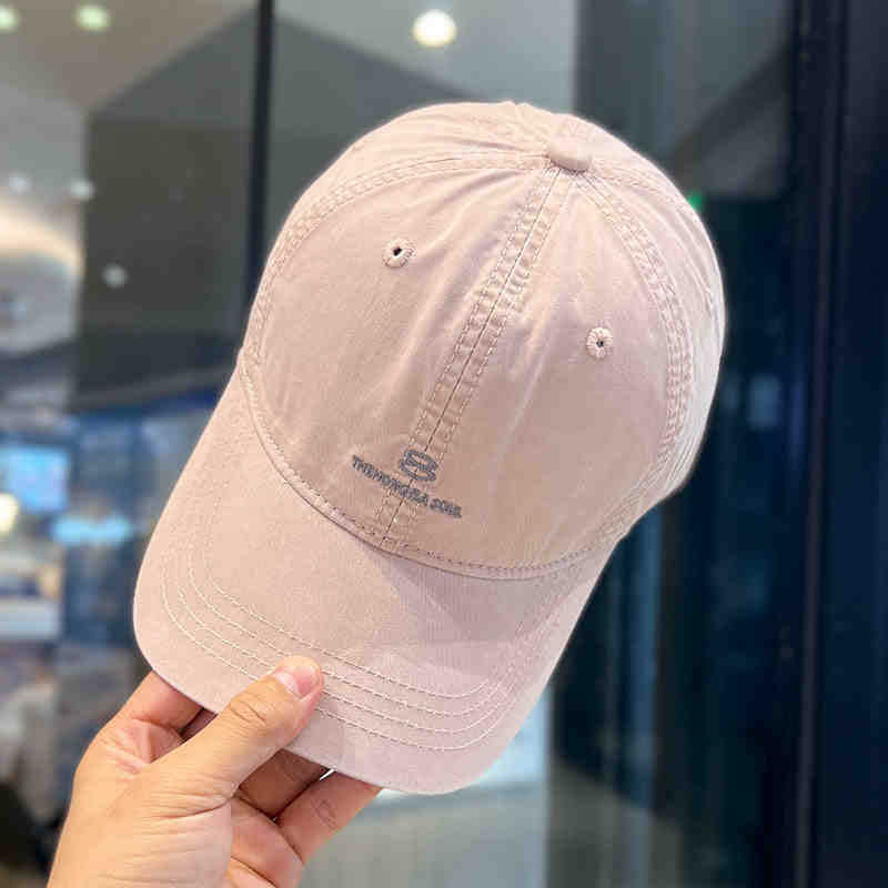 Men's Distressed Cotton Baseball Cap Bowlift