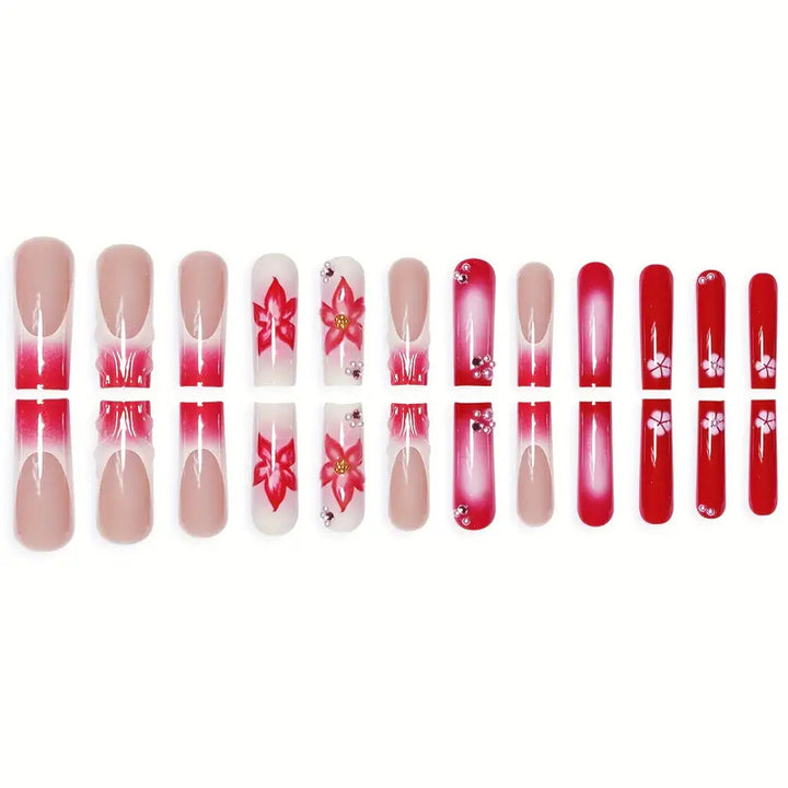 Artistic Gel Floral Nail Art Bowlift