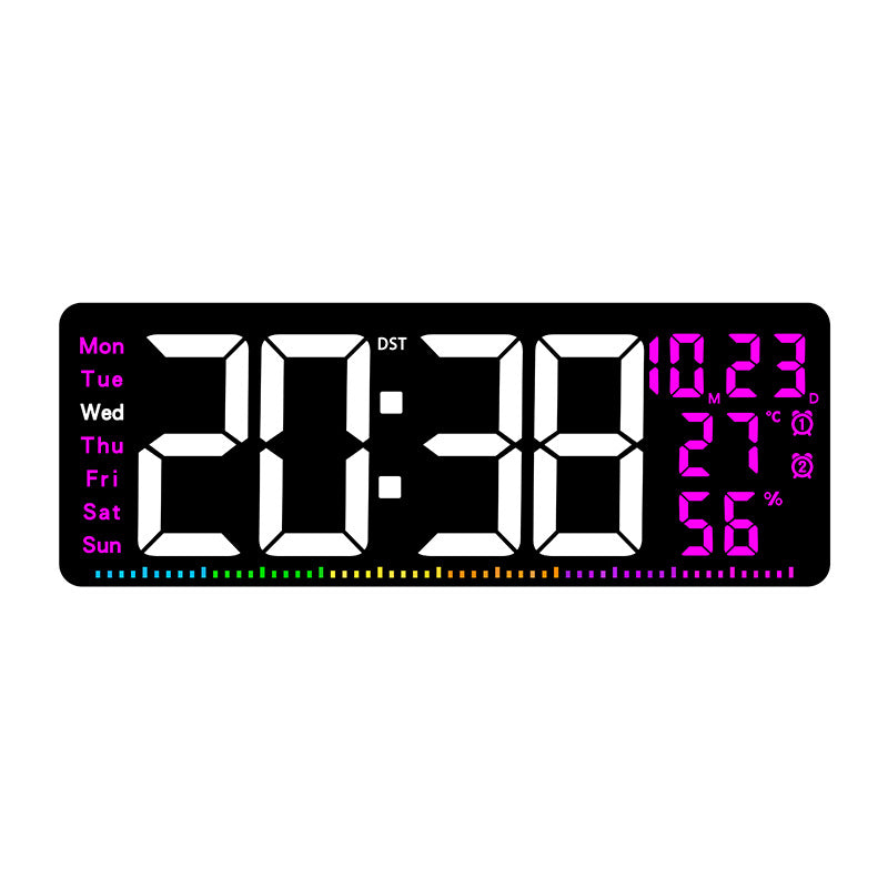 Digital alarm clock with large LED display and weather data Bowlift